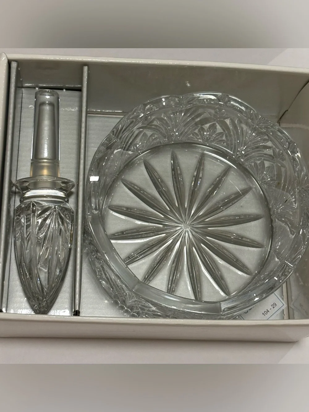 Royal Limited Lead Crystal Traditional Wine Coaster & Bottle Stopper Set